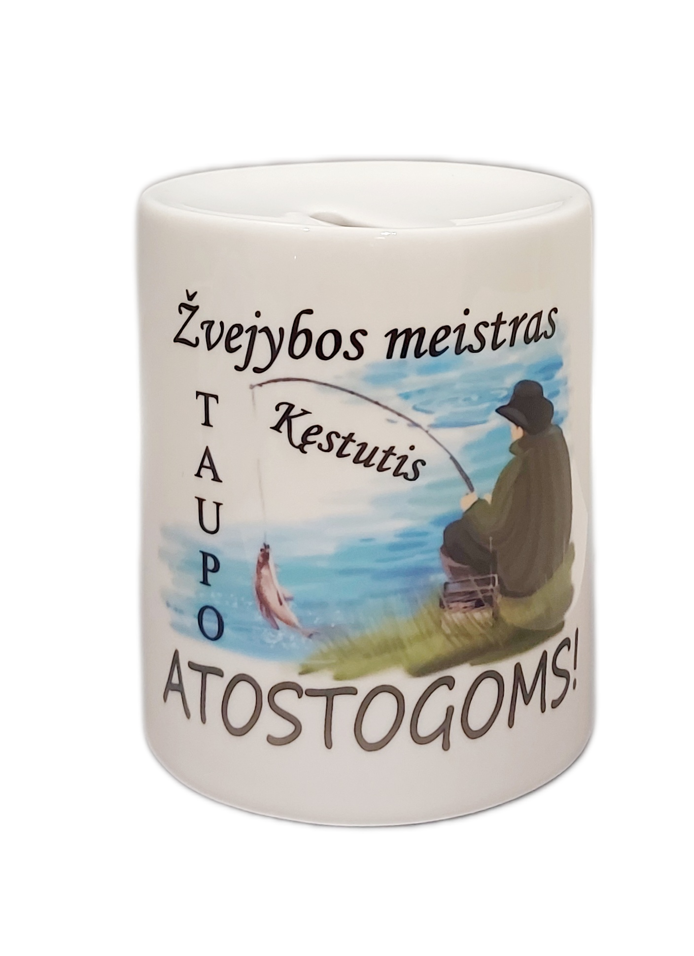 1675165332271upykle-zvejybos-meistras-1.png Taupyklė "Žvejybos meistro taupyklė (su vardu)" - Image 1