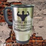 Kelioninis puodelis "Kiečiausias statybininkas"