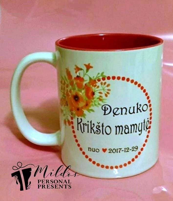 51364597_1097788827057769_3756447013479120896_n.jpg Puodelis "Krikšto mamytei" - Image 1