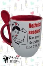 Puodelis "Neįžeisk seselės"