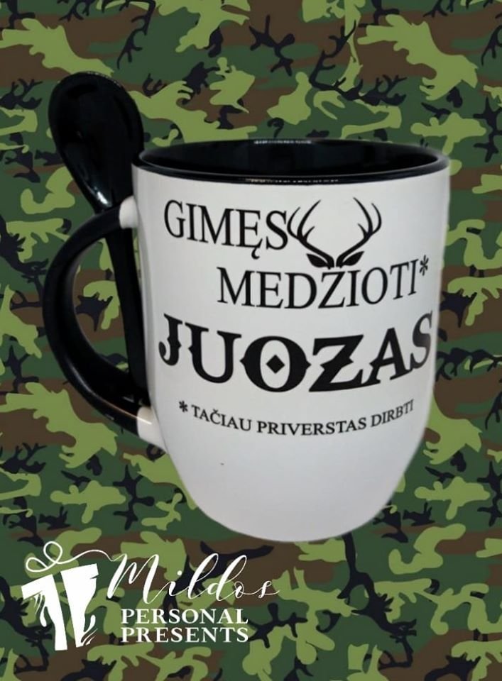 52047683_1104127126423939_7898889227545346048_o.jpg Puodelis "Gimęs medžioti" - Image 1