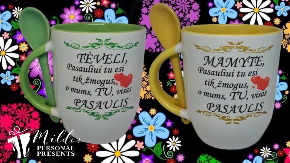 52392467_1108022306034421_352907833395642368_n.jpg Puodelis "Tėveli/Mamyte" - Image 1