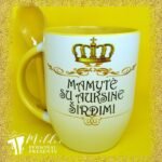 Puodelis "Mamytė auksine širdimi"