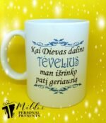 Puodelis "Dievas dalino tėvelius" - Image 2