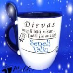 Puodelis "Dievas negali būti visur"