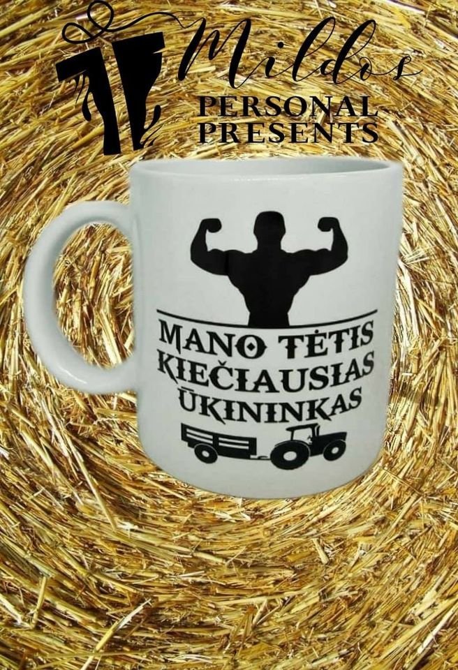 62224438_1182698791900105_4959759698627657728_o.jpg Puodelis "Tėtis ūkininkas" - Image 1