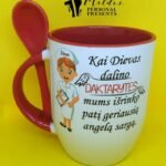 Puodelis "Dievas dalino daktarytes"