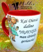 Puodelis "Dievas dalino drauges" - Image 2