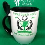 Puodelis "Gimęs žaisti golfą"