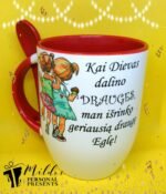 Puodelis "Dievas dalino drauges (su vardu)" - Image 5