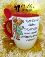 Puodelis "Dievas dalino drauges (su vardu)" - Image 3