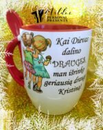 Puodelis "Dievas dalino drauges (su vardu)" - Image 4