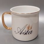 Porcelianinis puodelis “Vardinis (su karūna)” - Image 9