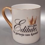 Porcelianinis puodelis "Garuoja mylima kavytė/kavutė"