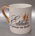 Porcelianinis puodelis "Garuoja mylima kavytė/kavutė" - Image 2