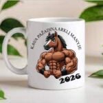 Puodelis "Kava pažadina arklį (arklio metams)"
