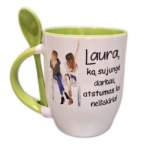 Puodelis "Ką sujungė darbas (su vardu)"