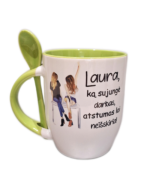 Puodelis "Ką sujungė darbas (su vardu)"