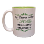 Puodelis "Dievas dalino tėvelius"