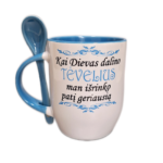 Puodelis "Dievas dalino tėvelius"