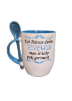 Puodelis "Dievas dalino tėvelius"