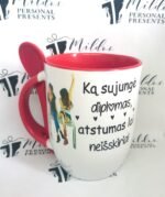 Puodelis "Ką sujungė diplomas"