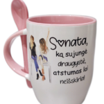 Puodelis "Ką sujungė draugystė (su vardu)"