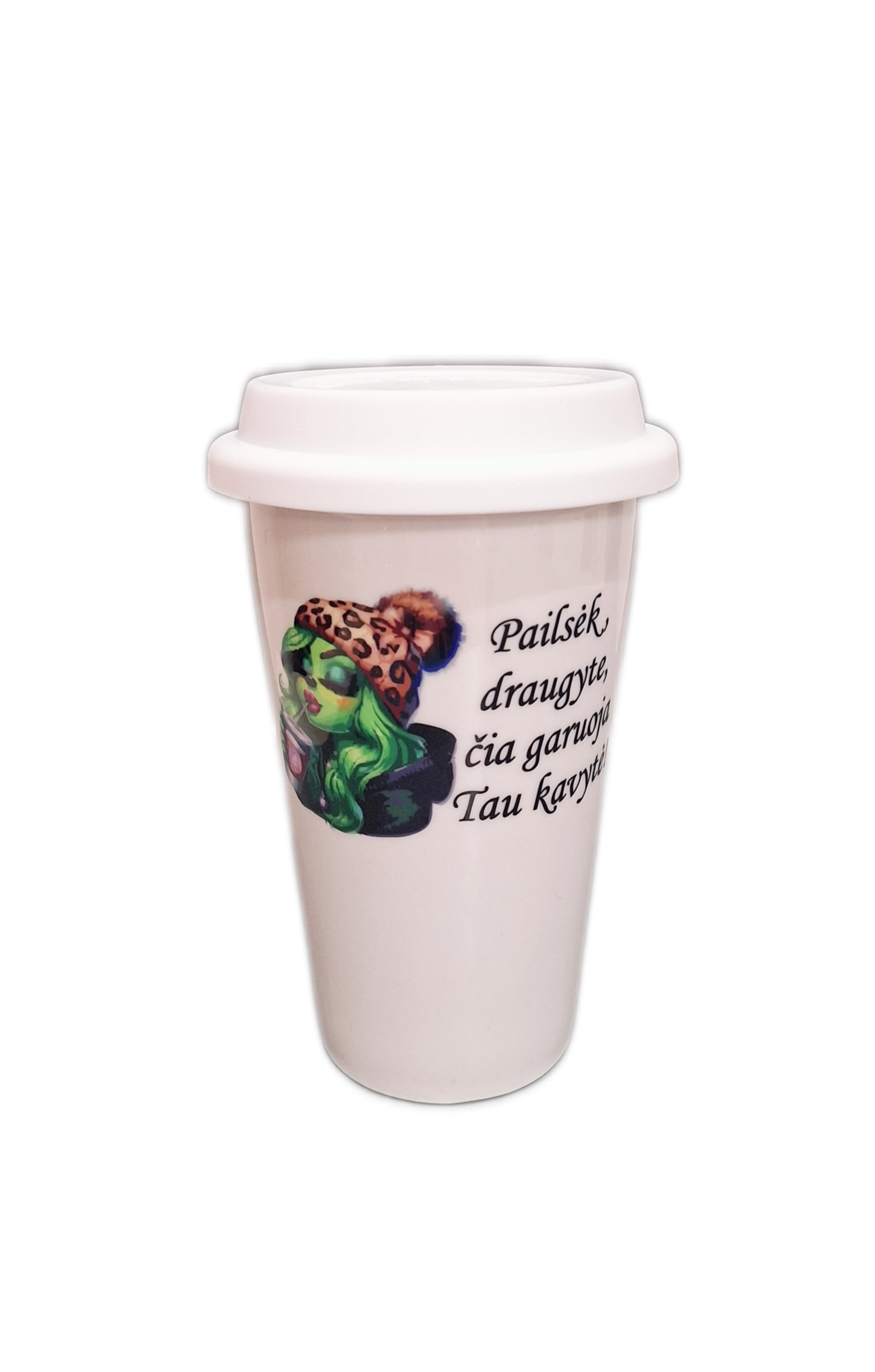 ecokeramikagrince-1.png Kelioninis ECO keramikos puodelis "Pailsėk, draugyte (su Grinče)" - Image 1