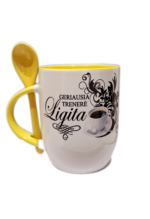 Puodelis "Geriausia trenerė (su vardu)"