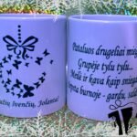 Dvipusis puodelis "Drugelių grupės auklėtojai"