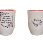 Dvipusis puodelis "Gyvenimas nėra tobulas"