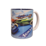 Dvipusis puodelis "Hot Wheels (su vardu)"