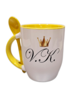 Puodelis "Inicialai (su karūna)"