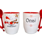 Dvipusis puodelis "Linkėjimai nuo Kalėdų senelio"