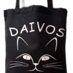 Pirkinių krepšys "Katė maiše (su vardu)"