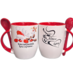 Dvipusis puodelis "Kava neklausinėja (Kalėdinis)"