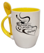Puodelis "Vardinis (kava jau garuoja Tau)"