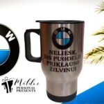 Kelioninis puodelis "Neliesk! (BMW)"