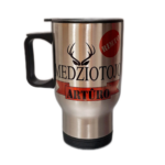 Kelioninis puodelis "Rimto medžiotojo (su vardu)"