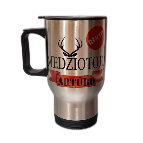 Kelioninis puodelis "Rimto medžiotojo (su vardu)"