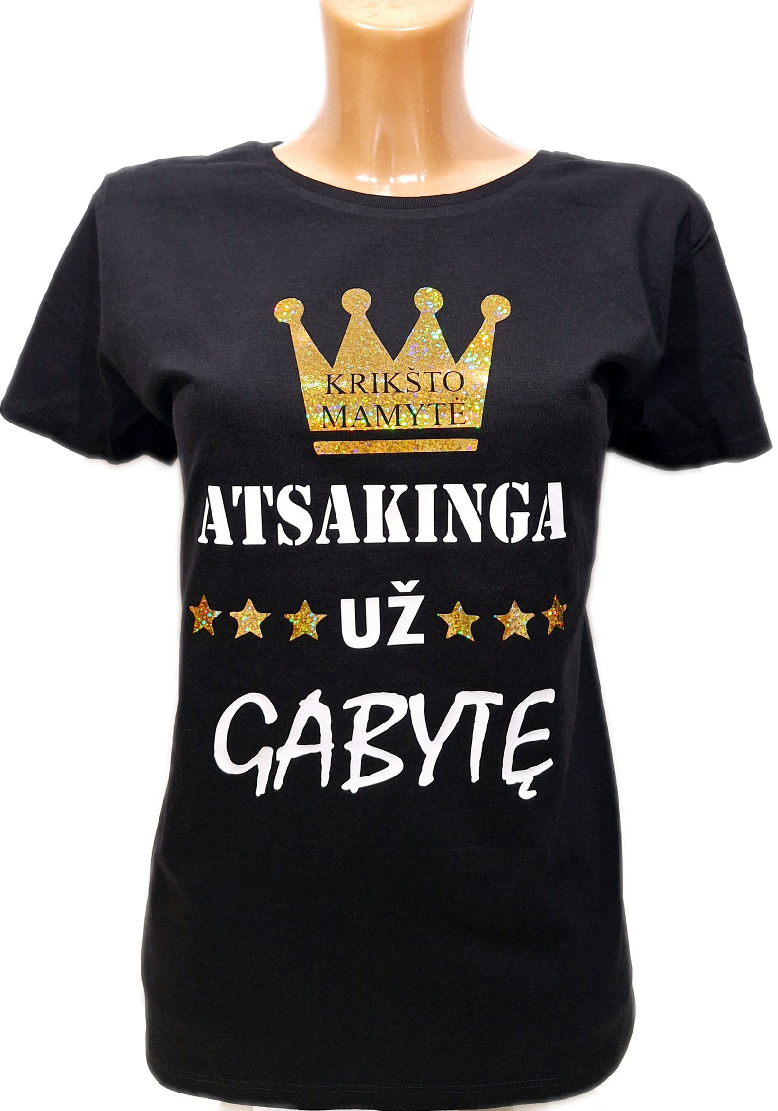 krikstomamytemarsk.png Marškinėliai "Atsakinga Krikšto mama" - Image 1