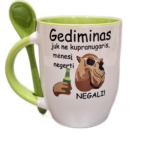 Puodelis "Ne kupranugaris"