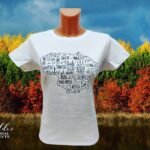 Marškinėliai "Lietuva (su miestais)"