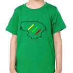 Vaikiški marškinėliai "Lietuva (Šalies kontūras)"