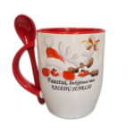 Puodelis "Linkėjimai nuo Kalėdų senelio (su vardu)"