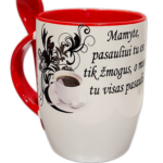 Puodelis "Mamyte, tu mums Pasaulis"