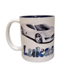 Puodelis "Vardinis (su automobiliu)"