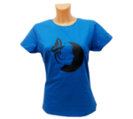 Marškinėliai "Merginos siluetas su drugeliu"