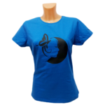 Marškinėliai "Merginos siluetas su drugeliu"