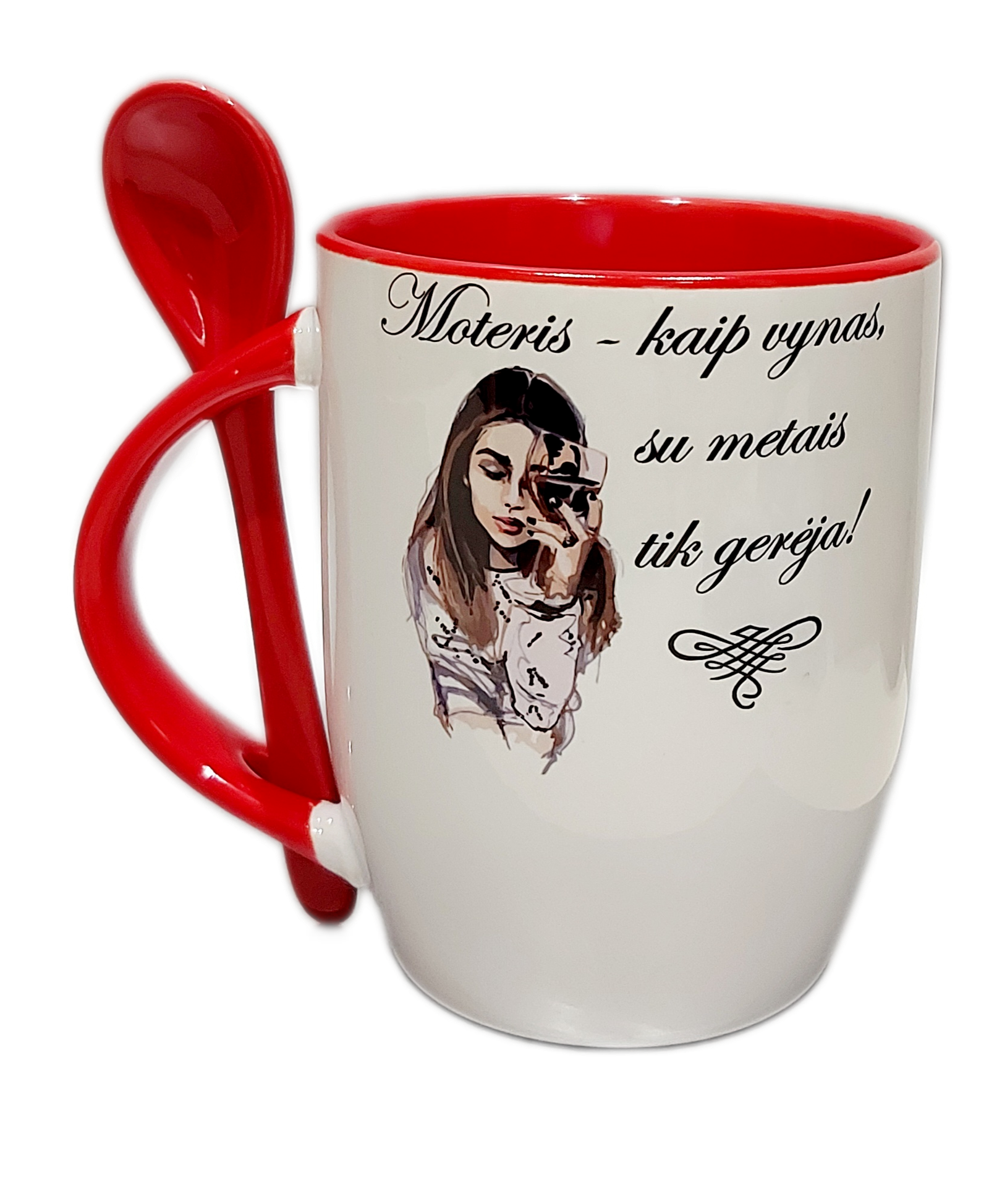moteriskaipvynaspuod.png Puodelis "Moteris - kaip vynas" - Image 1